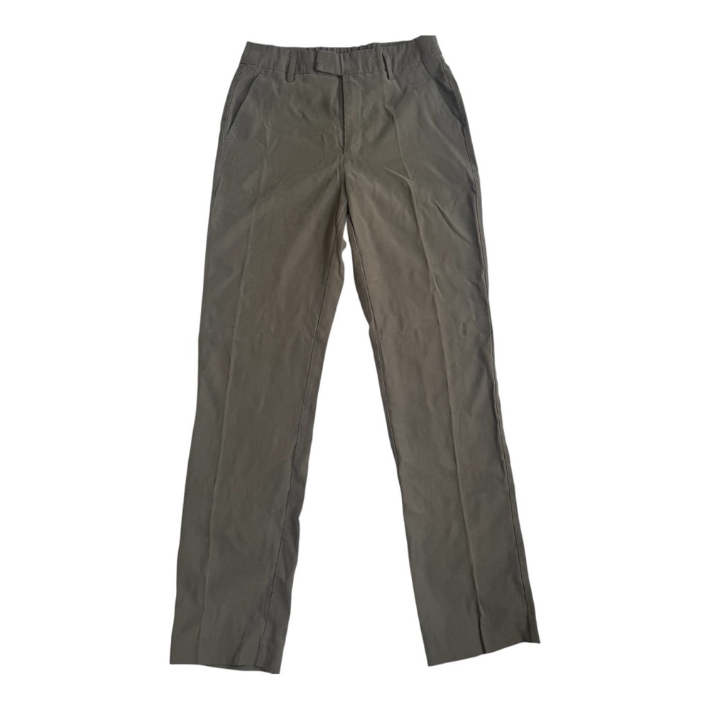 A New Day Tan Green Chinos Elastic Waist Lightweight